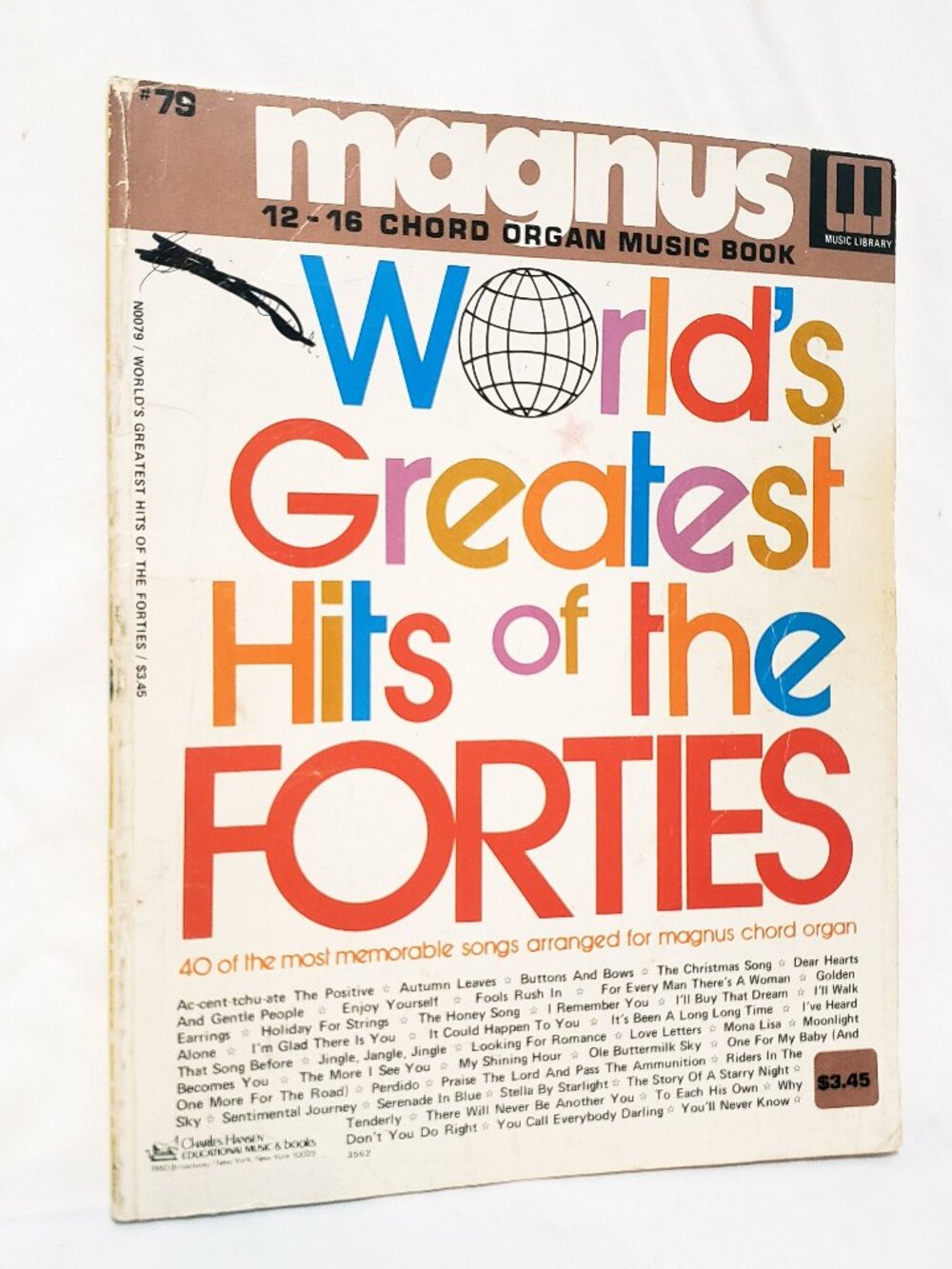 Magnus World Greatest Hits of the Forties 12 - 16 Chord Organ Sheet Music Book